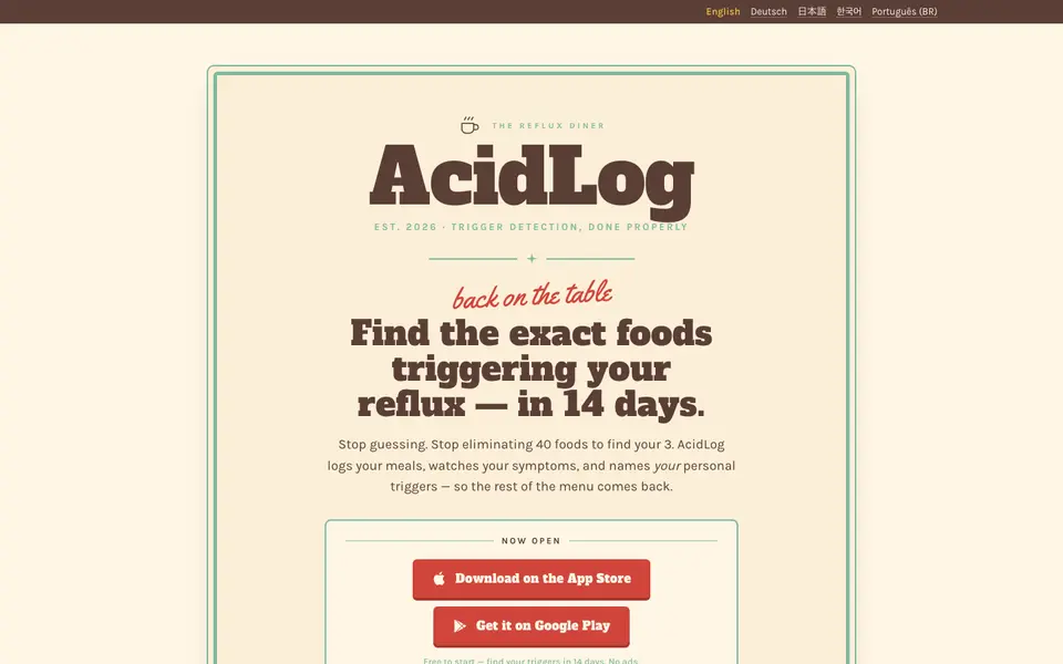 AcidLog website