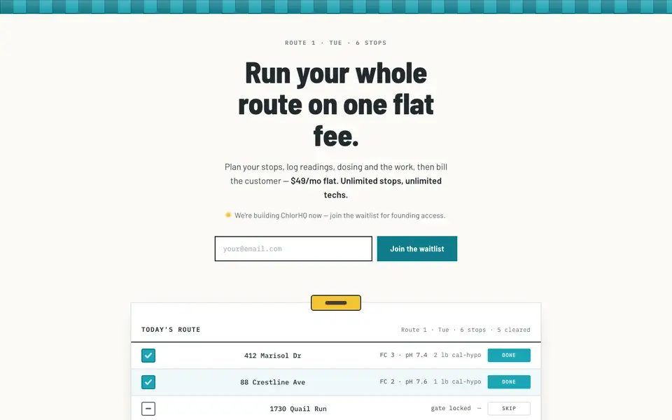 ChlorHQ website