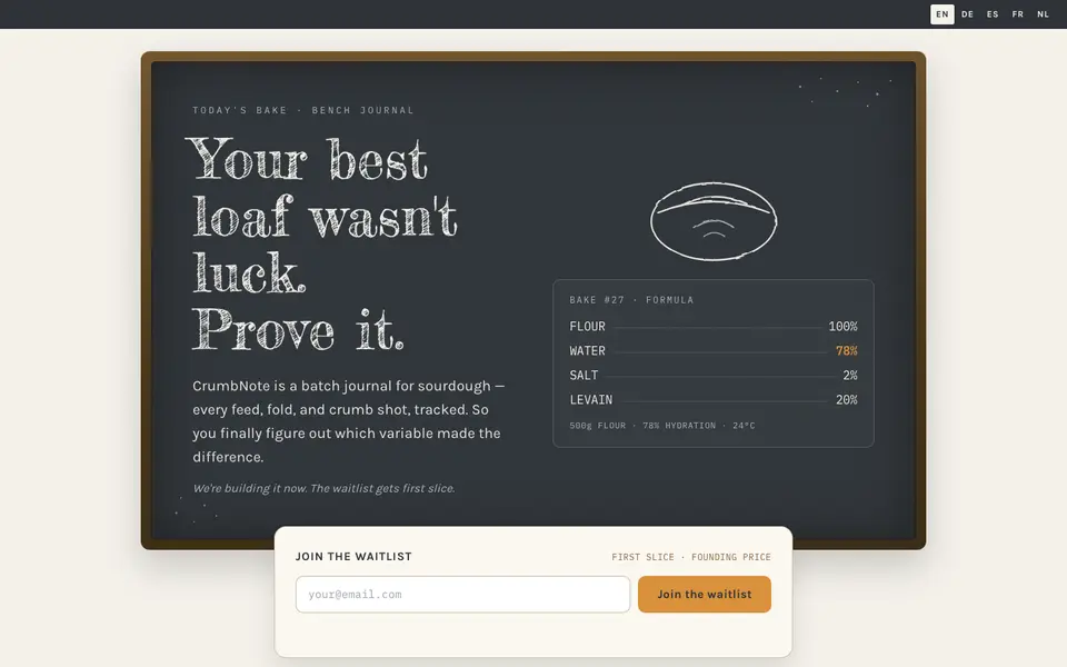 CrumbNote website