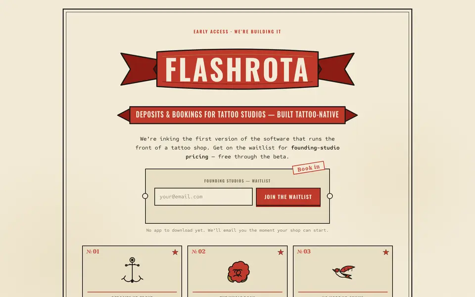 FlashRota website