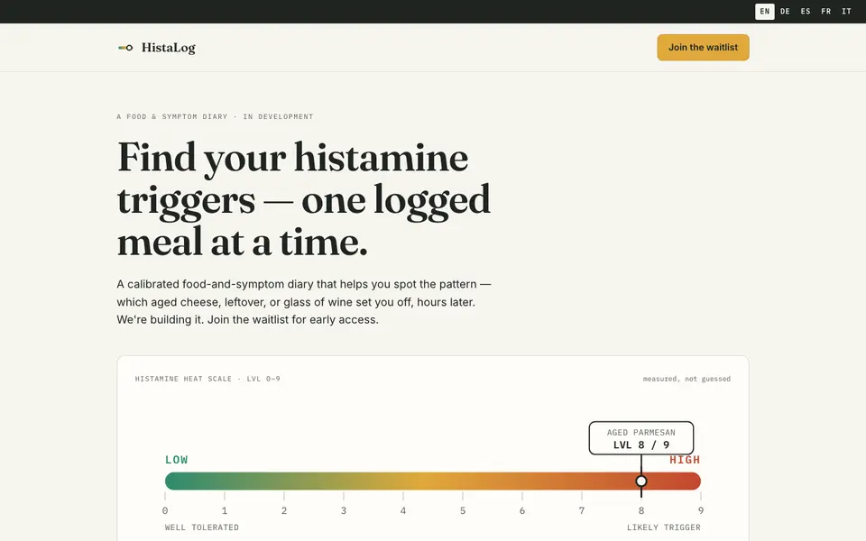 HistaLog website