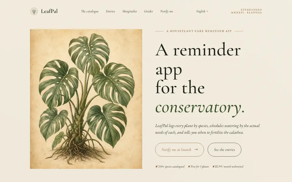 LeafPal website