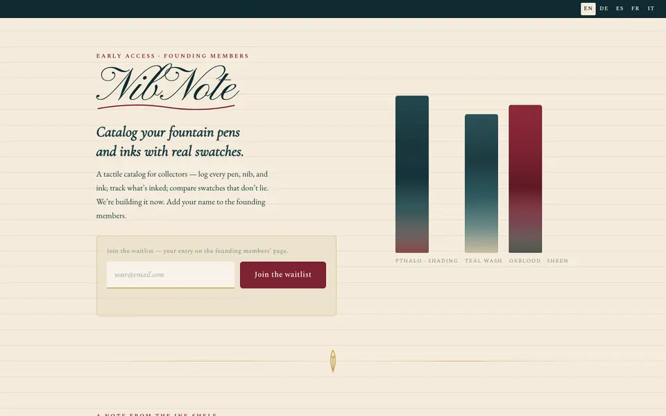 NibNote website