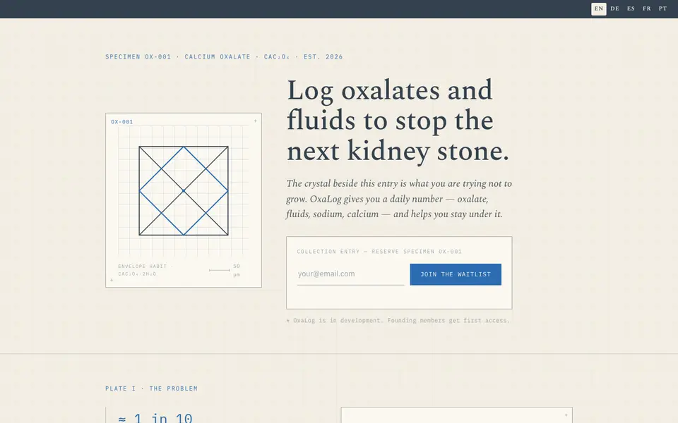 OxaLog website
