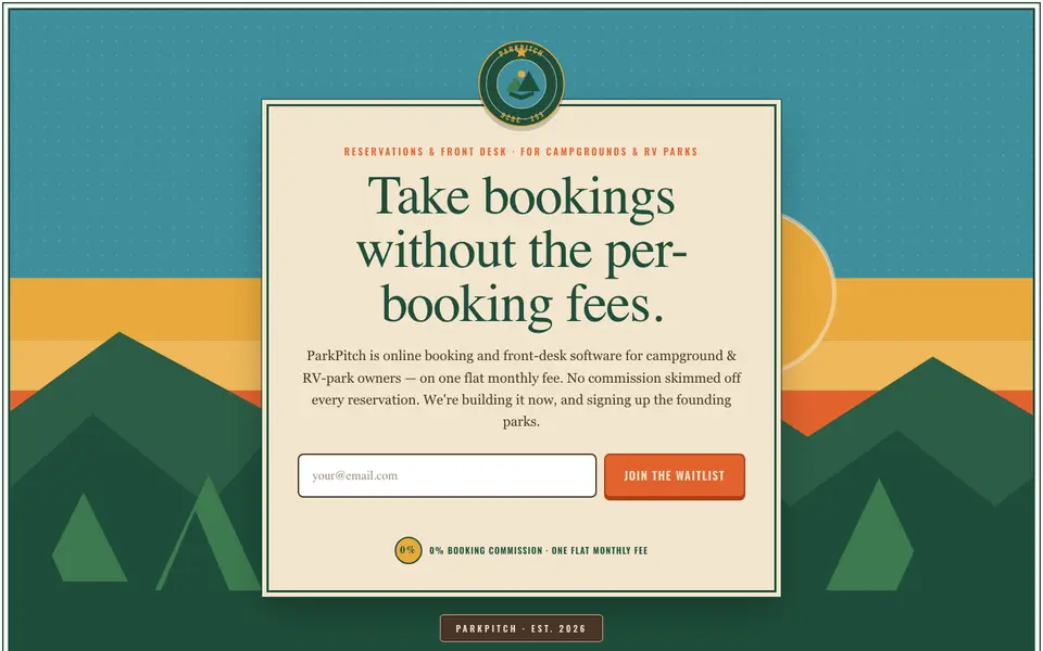 ParkPitch website