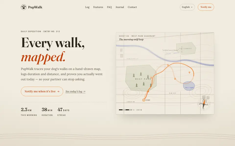 PupWalk website