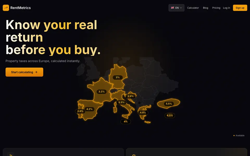 RentMetrics website