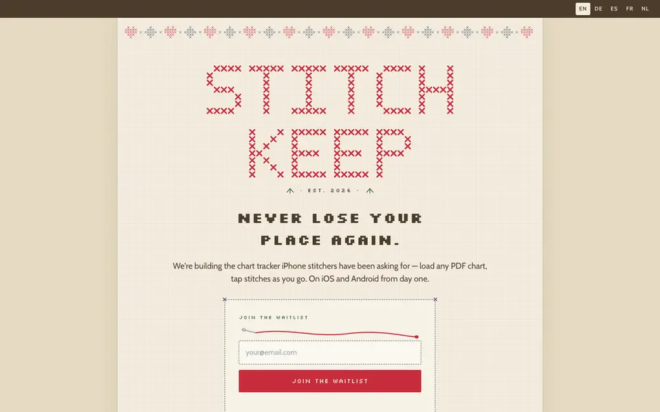 StitchKeep website