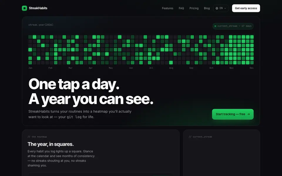 StreakHabits website