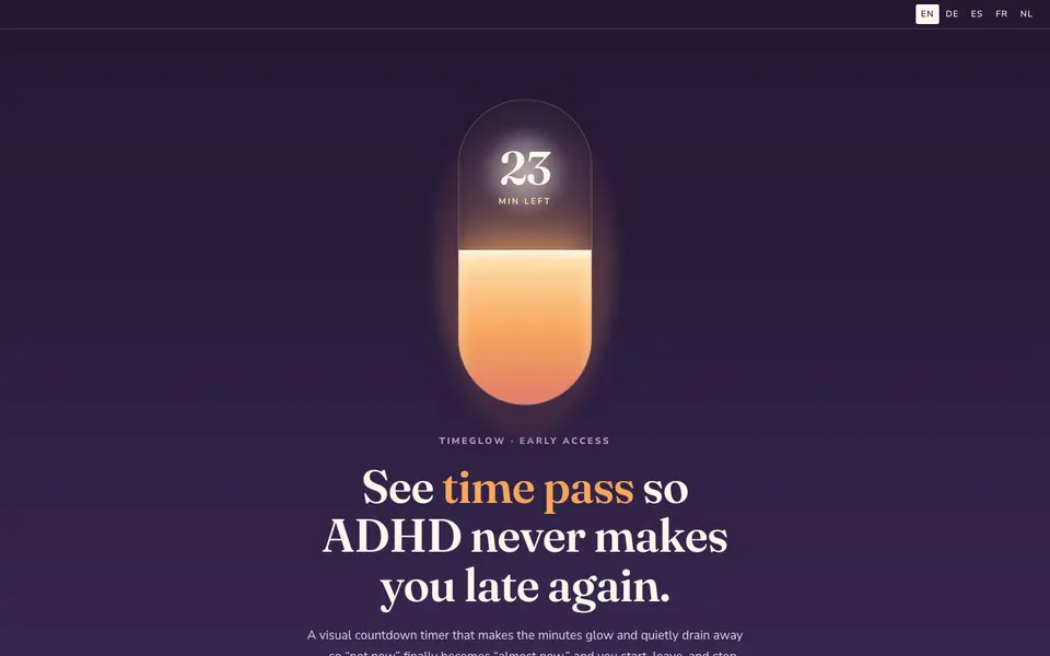 TimeGlow website